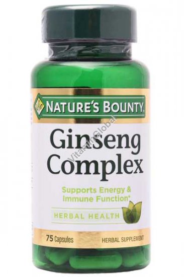 Ginseng Complex Plus Royal Jelly 75 caps - Nature's Bounty