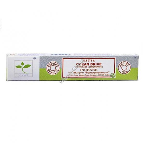 Ocean Drive - White Sage & Lemongrass Hand-Rolled Incense Sticks 15g - Satya