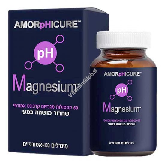 Kosher Badatz pH Amorphous Magnesium, Delayed-Release in the Intestine, 160 mg, 60 Capsules - Amorphical