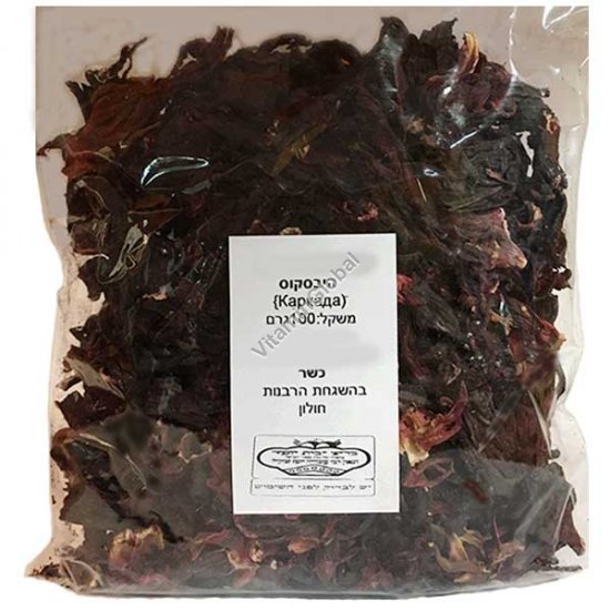 Kosher Badatz Hibiscus Dried Flower Petals, 100g (3.52 oz)