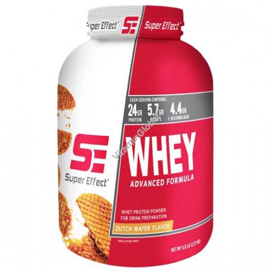 Whey Advanced Protein Powder Dutch Wafer Flavor 2.27 kg - Super Effect