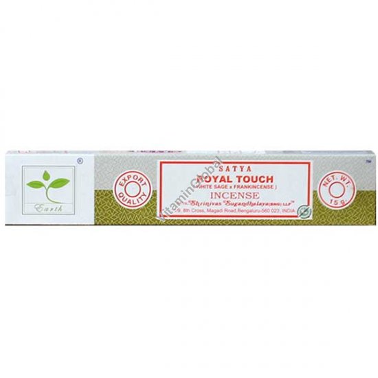 Royal Touch - White Sage & Frankincense Hand-Rolled Incense Sticks 15g - Satya