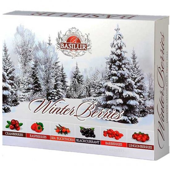 Winter Berries - Assorted Ceylon Black Fruit Teas 60 foil sachets - Basilur