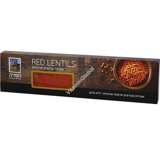 Organic Red Lentil Gluten-Free Spaghetti, 250g (8.818 oz) - HaSade