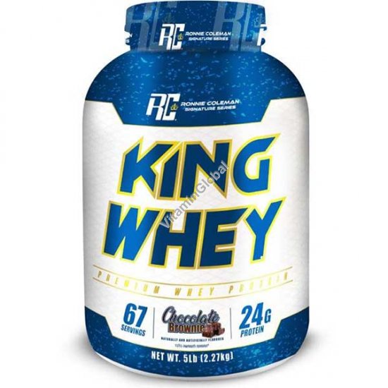 King Whey Protein Powder Chocolate Brownies Flavor 2.27 kg (5 LB) - Ronnie Coleman