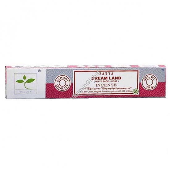 Dream Land - White Sage & Rose Hand-Rolled Incense Sticks 15g - Satya