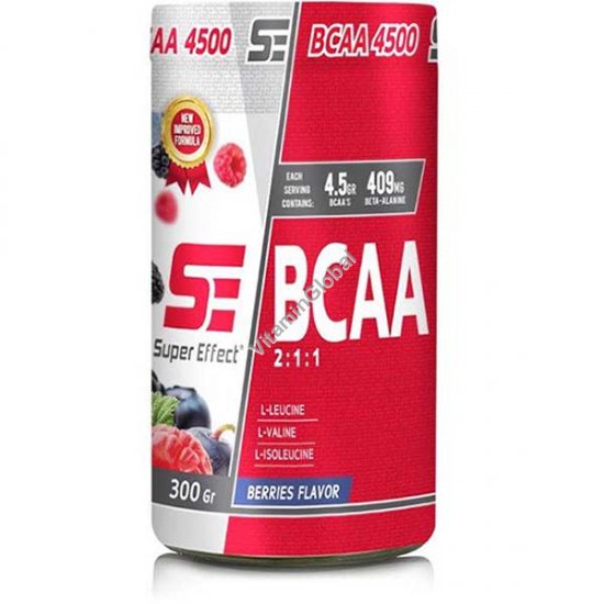 Kosher BCAA 4500 Powder Berries Flavor 300g - Super Effect