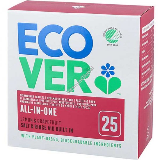 Biodegradable All-In-One Dishwasher Tablets 25 tablets - Ecover