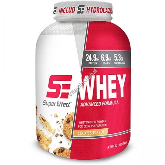 Whey Advanced Protein Powder Cookies Flavor 2.27 kg - Super Effect