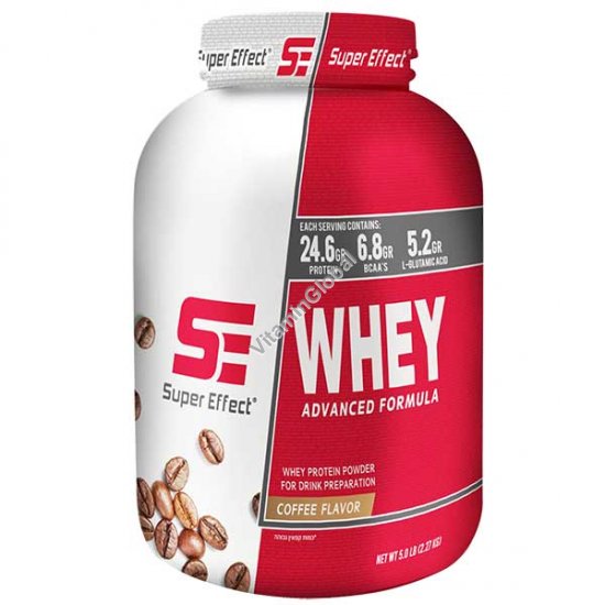 Whey Advanced Protein Powder Coffee Flavor 2.27 kg - Super Effect