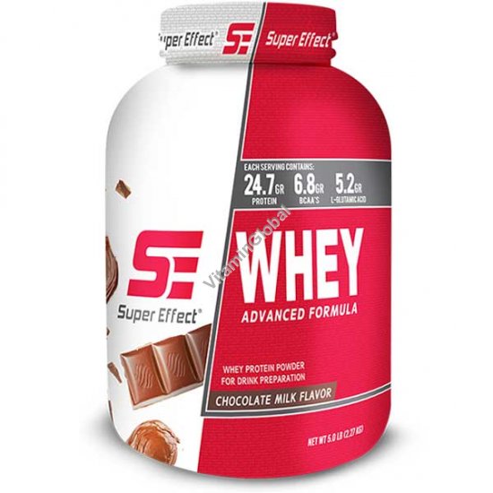 Whey Advanced Protein Powder Chocolate Milk Flavor 2.27 kg - Super Effect